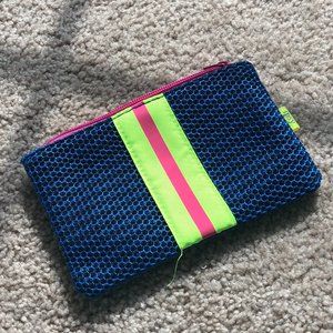 IPSY Cosmetic Bag in Blue and Lime Green